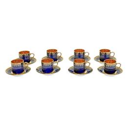 580 - JUEGO OCHO TAZAS DE CAFÉ PORCELANA LIMOGES