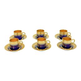 516 - JUEGO DE SEIS TAZAS DE CAFÉ PORCELANA DE LIMOGES