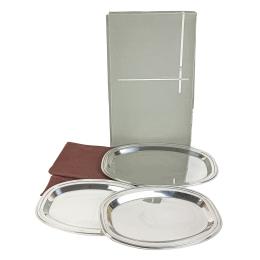 821  -  TRES BANDEJAS DE PLATA DEL ÚLTIMO TERCIO S.XX 