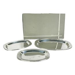 822  -  TRES BANDEJAS EN PLATA DEL ÚLTIMO TERCIO S.XX