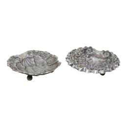 916 - PAREJA DE CONCHAS DE PLATA DE MEDIADOS DE S. XX