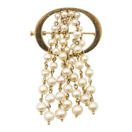 113 - BROCHE CON PERLAS DE LOS AÑOS 70