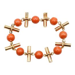 138 - PULSERA CON CORAL DE MEDIADOS DEL S.XX