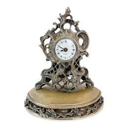 925 - RELOJ DE SOBREMESA EN PLATA DE LOS AÑOS 70