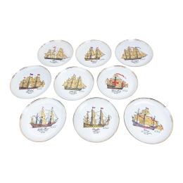 534 - COLECCIÓN DE 9 PLATOS DE PORCELANA BIDASOA