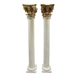 410 - PAREJA DE COLUMNAS DECORATIVAS DE LA SEGUNDA MITAD DE S. XX