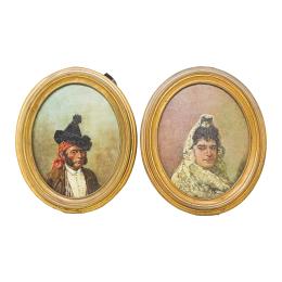 893 - PAREJA DE ANÓNIMOS DE ESCUELA ESPAÑOLA DEL SIGLO XIX