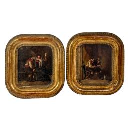 623 - PAREJA DE ANÓNIMOS DE ESCUELA CENTROEUROPEA DE PPS. S.XIX