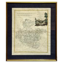 311 - GRABADO DE UN MAPA ITALIANO DEL SIGLO XVIII