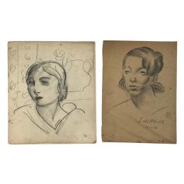 681 - DOS DIBUJOS ANÓNIMOS DE LOS AÑOS 20