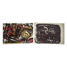 683 - DOS LITOGRAFIAS DE TAPIES Y PETER CHEVALIER