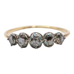 250 - SORTIJA CINQUILLO CON DIAMANTES DEL S.XIX