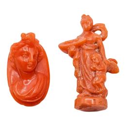 118 - CAMAFEO Y FIGURITA ITALIANOS, DEL S. XIX