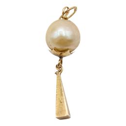 124 - COLGANTE DE ORO CON PERLA, AÑOS 60