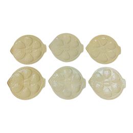 603 - SEIS PLATOS PARA OSTRAS BELGA BOCH AÑOS 60
