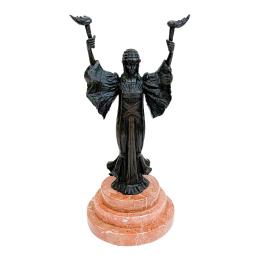 993 - BRONCE DAMA ANTORCHAS DEL ÚLTIMO CUARTO DE SIGLO XX