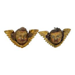 851 - PAREJA DE TALLAS DECORATIVAS DEL SEGUNDO TERCIO DEL S.XX