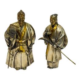 427 - PAREJA DE FIGURAS JAPONESAS DE ÚLTIMO TERCIO S. XX