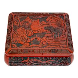639 - CAJA JAPONESA LACADA DE LA SEGUNDA MITAD DE SIGLO XX