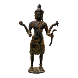 414 - FIGURA INDIA EN BRONCE S.XIX