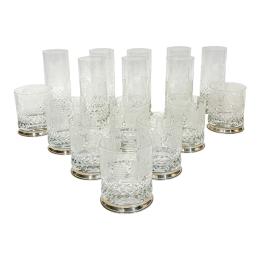25 - CONJUNTO DE VASOS DE WHISKY Y COMBINADO MEDIADOS SIGLO XX