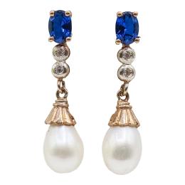 227 - PENDIENTES LARGOS CON ZAFIROS
