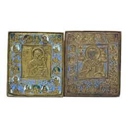 858 - PAREJA ICONOS ORODOXOS S.XIX