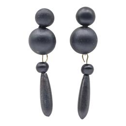 124 - PENDIENTES DE LUTO DEL S.XIX