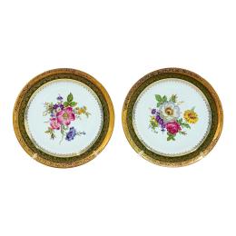 741 - PAREJA DE PLATOS DE LIMOGES DE LA SEGUNDA MITAD DEL SIGLO XX