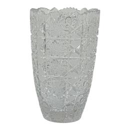 71 - JARRÓN EN CRISTAL TALLADO DE MEDIADOS DEL S.XX