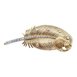 78 - BROCHE PLUMA DE LOS AÑOS 40