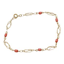 225 - PULSERA CON CORAL, AÑOS 80