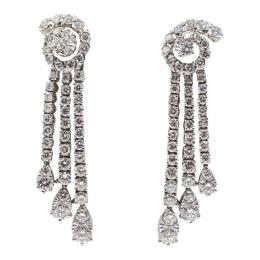 128 - PENDIENTES LARGOS CON BRILLANTES