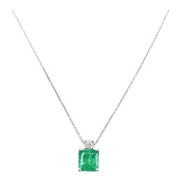 94 - COLGANTE CON ESMERALDA Y BRILLANTE