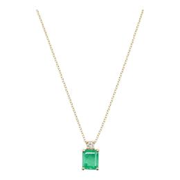 82 - COLGANTE CON ESMERALDA Y BRILLANTE