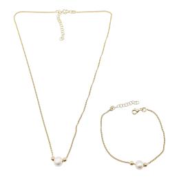 249 - GARGANTILLA Y PULSERA CON PERLA