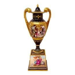 518 - PEQUEÑO JARRÓN DE PORCELANA REAL DE VIENA FIRMADO F. KOLL