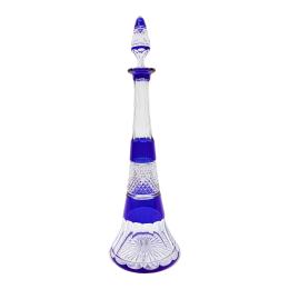 11 - BOTELLA LICORERA DE BOHEMIA, MEDIADOS SIGLO XX