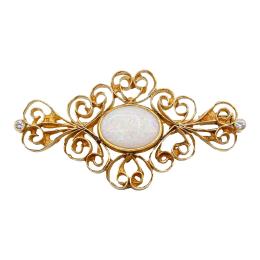 72 - BROCHE CON ÓPALO DE LOS AÑOS 60
