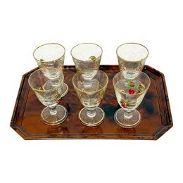 8 - CONJUNTO DE COPITAS DE LICOR DE MEDIADOS DE S. XX