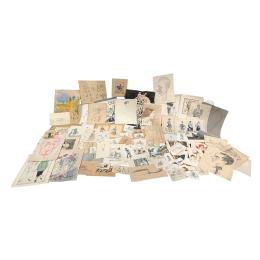 105 - CARPETA CON COLECCIÓN DE DIBUJOS 