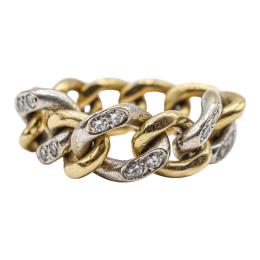 109 - ANILLO CADENA CON BRILLANTES
