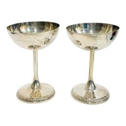 1049 - PAREJA DE COPAS DE PLATA DEL PRIMER TERCIO DE SIGLO XX