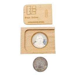 595 - DOS MONEDAS DE PLATA