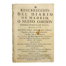 493 - RESURRECCIÓN DEL DIARIO DE MADRID Ó NUEVO CORDÓN CRÍTICO