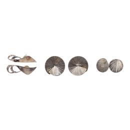 286 - TRES PARES DE PENDIENTES DE PLATA
