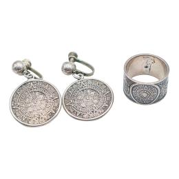 249 - PENDIENTES Y ANILLO MEXICANOS