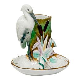 475 - CERILLERO EN PORCELANA DEL PRIMER TERCIO DEL S.XX