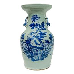 420 - JARRÓN DE PORCELANA ORIENTAL CIRCA 1900