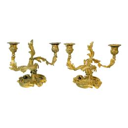 1356 - PAREJA DE CANDELABROS FRANCESES DEL S.XIX